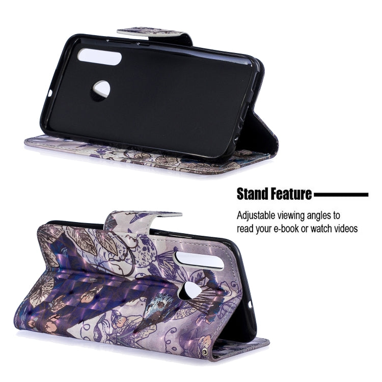3D Colored Drawing Pattern Horizontal Flip Leather Case for Huawei Honor 10i / P Smart Plus, with Holder & Card Slots & Wallet