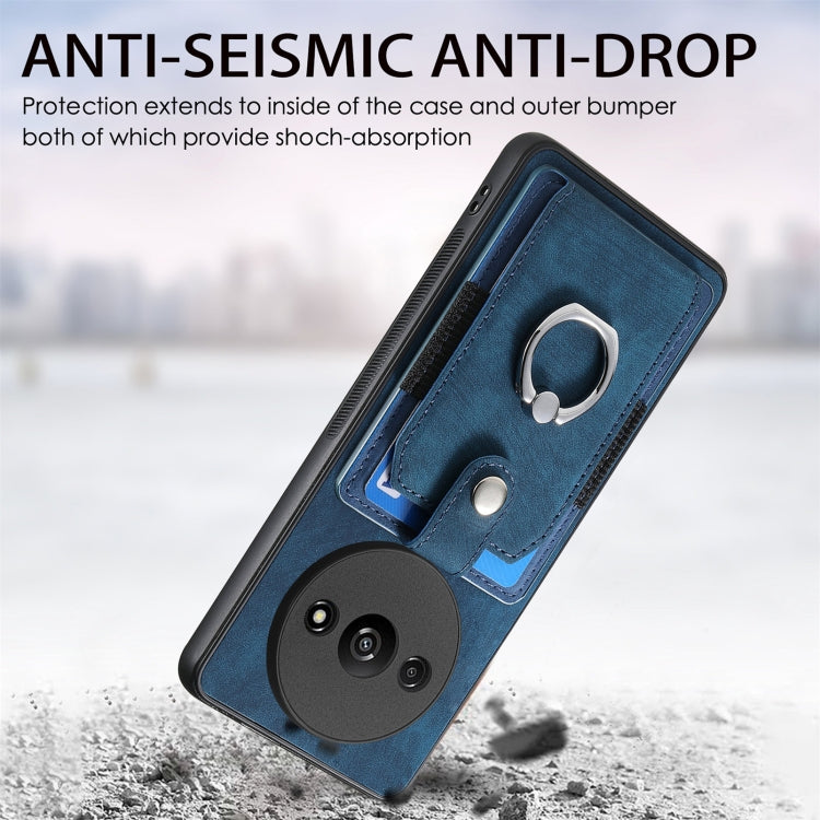 For Xiaomi Redmi A3 Retro Skin-feel Ring Card Wallet Phone Case