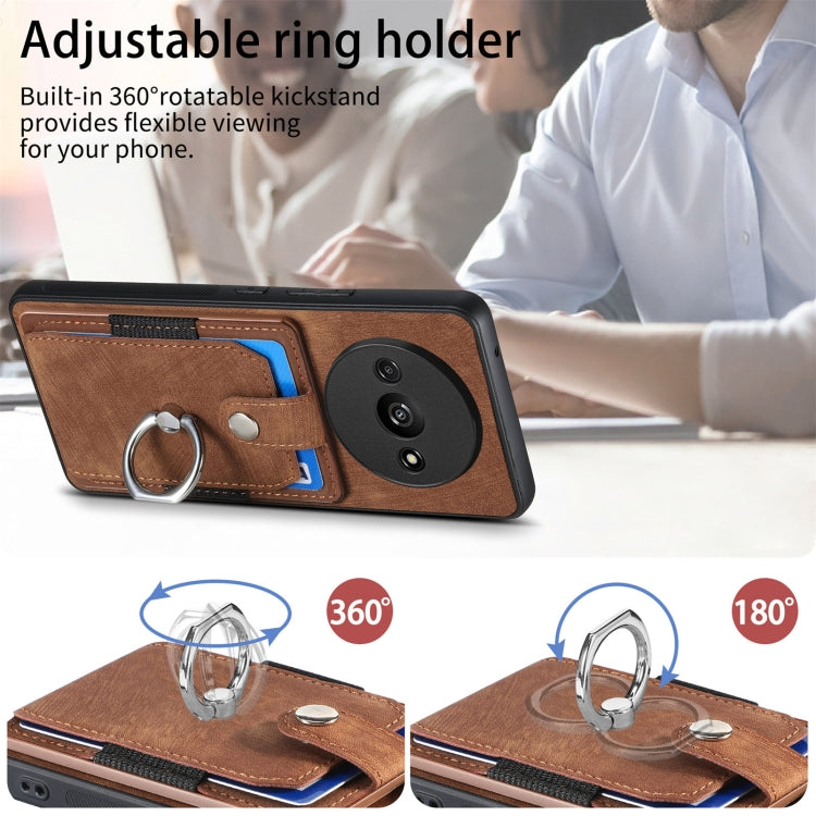 For Xiaomi Redmi A3 Retro Skin-feel Ring Card Wallet Phone Case