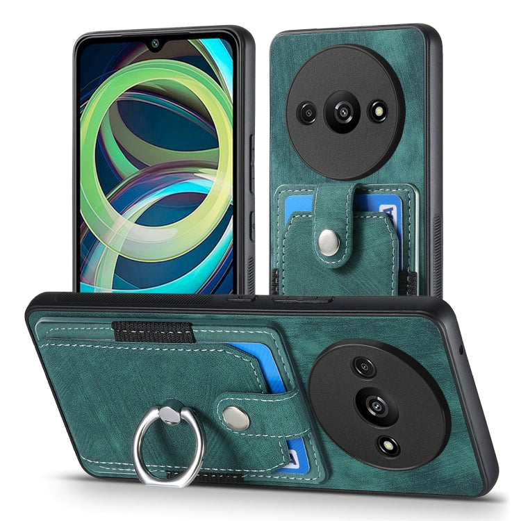 For Xiaomi Redmi A3 Retro Skin-feel Ring Card Wallet Phone Case