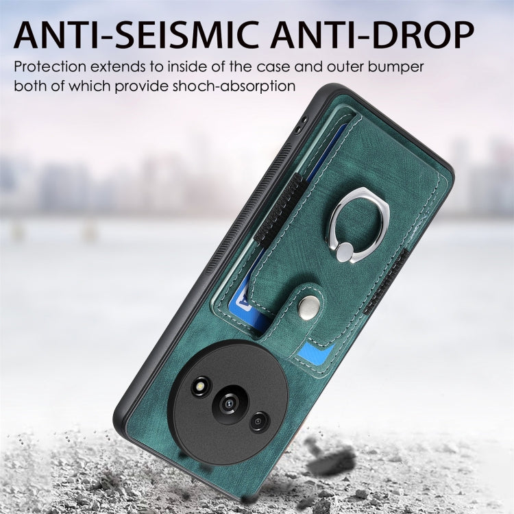 For Xiaomi Redmi A3 Retro Skin-feel Ring Card Wallet Phone Case