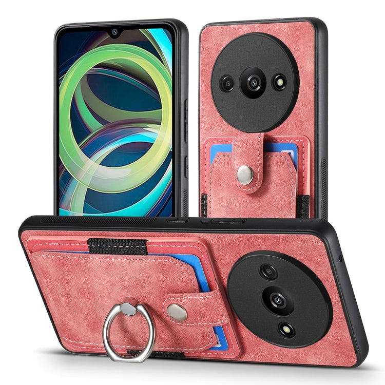 For Xiaomi Redmi A3 Retro Skin-feel Ring Card Wallet Phone Case