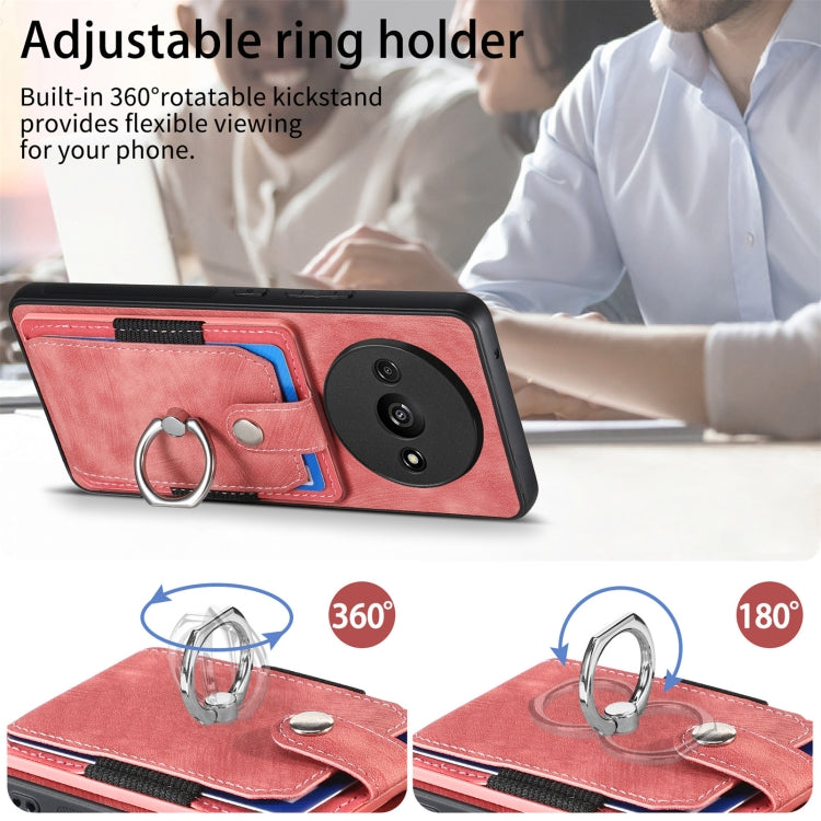 For Xiaomi Redmi A3 Retro Skin-feel Ring Card Wallet Phone Case