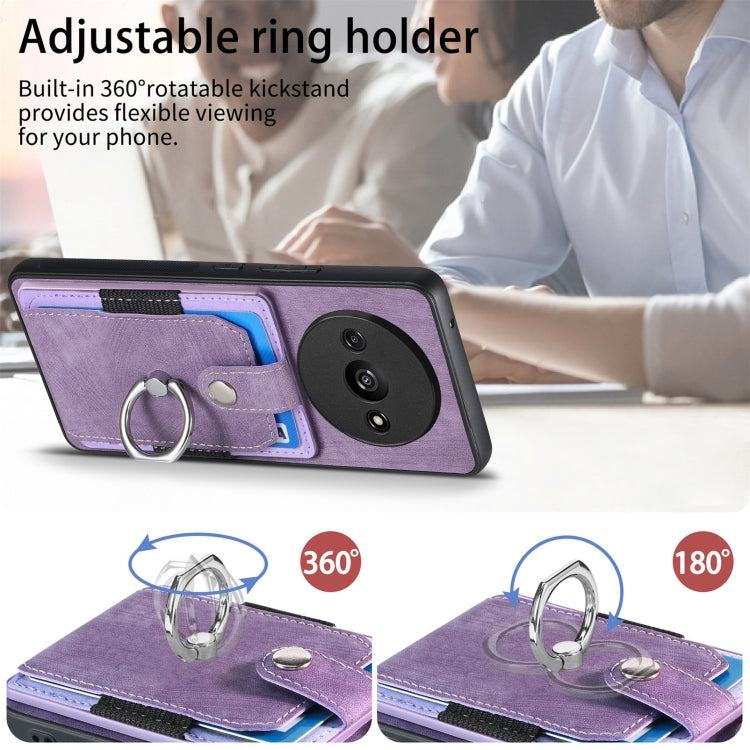 For Xiaomi Redmi A3 Retro Skin-feel Ring Card Wallet Phone Case