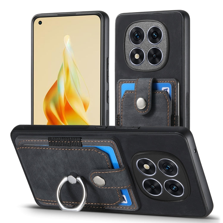For Xiaomi Redmi Note 14 Pro 5G Retro Skin-feel Ring Card Wallet Phone Case