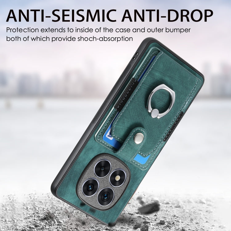 For Xiaomi Redmi Note 14 Pro 5G Retro Skin-feel Ring Card Wallet Phone Case