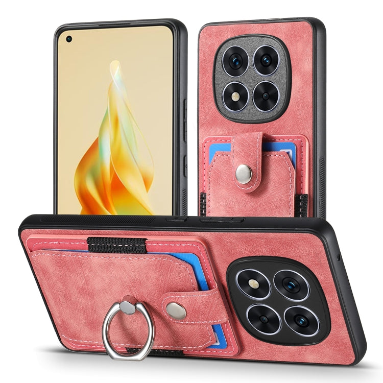 For Xiaomi Redmi Note 14 Pro 5G Retro Skin-feel Ring Card Wallet Phone Case