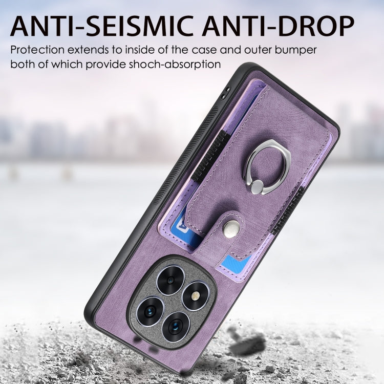 For Xiaomi Redmi Note 14 Pro 5G Retro Skin-feel Ring Card Wallet Phone Case