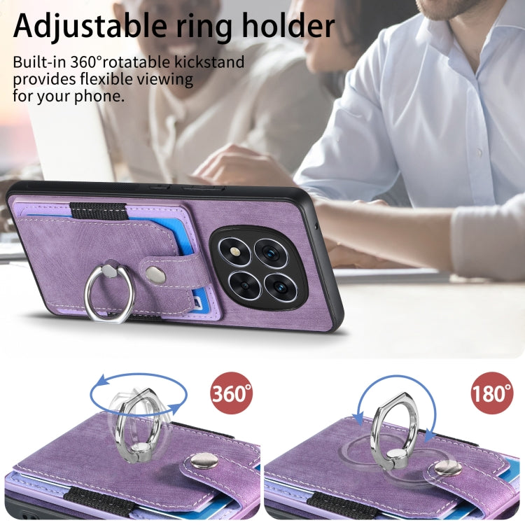 For Xiaomi Redmi Note 14 Pro 5G Retro Skin-feel Ring Card Wallet Phone Case