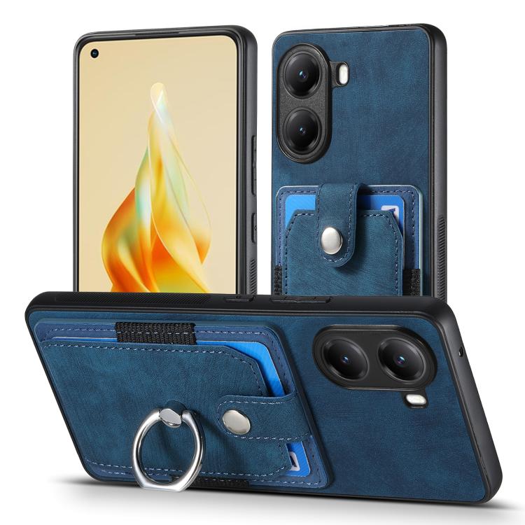 For Redmi Turbo 4 Retro Skin-feel Ring Card Wallet Phone Case
