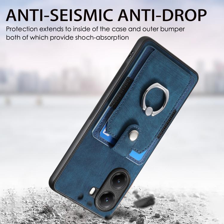 For Xiaomi Poco X7 Pro Retro Skin-feel Ring Card Wallet Phone Case