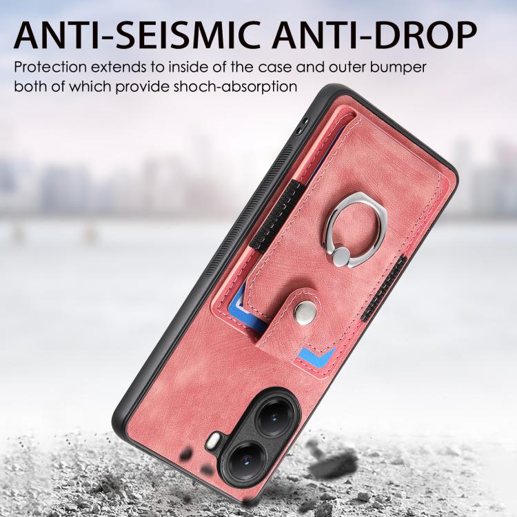 For Xiaomi Poco X7 Pro Retro Skin-feel Ring Card Wallet Phone Case