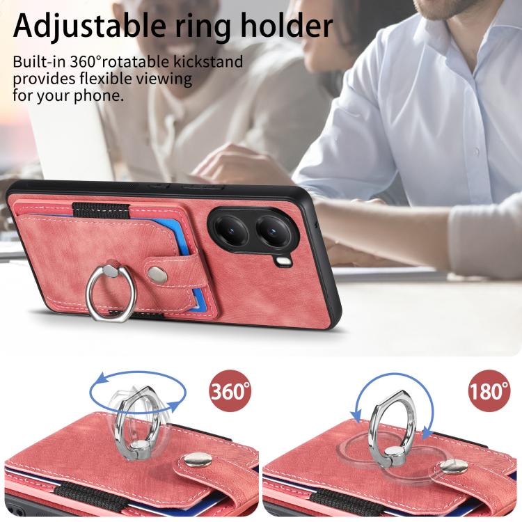 For Xiaomi Poco X7 Pro Retro Skin-feel Ring Card Wallet Phone Case