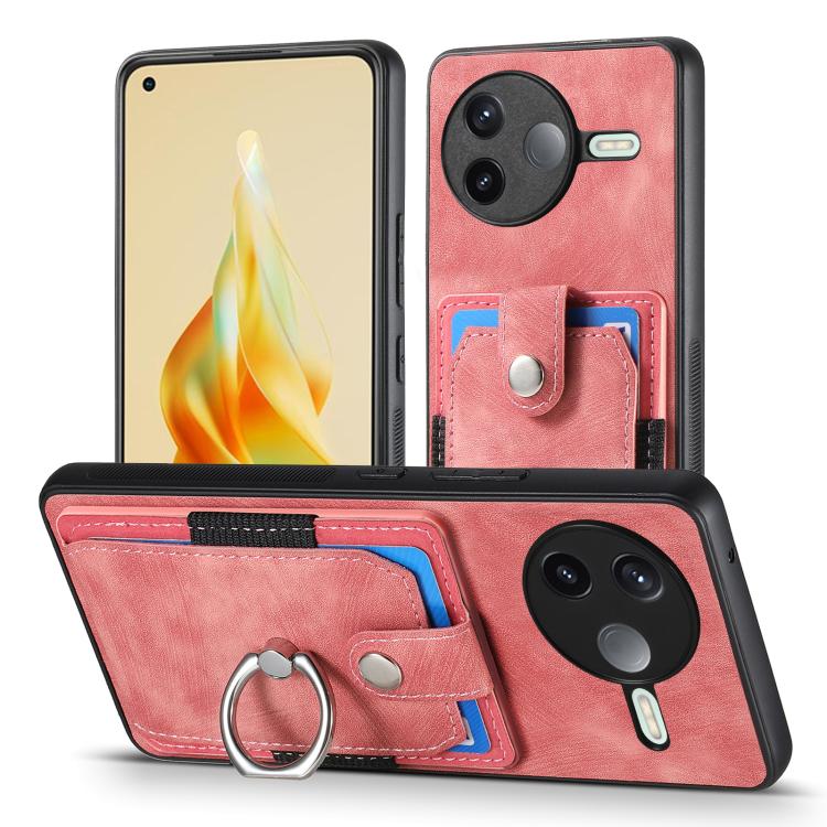 For Redmi K80 / Poco F7 Pro Retro Skin-feel Ring Card Wallet Phone Case
