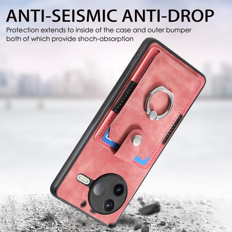 For Redmi K80 / Poco F7 Pro Retro Skin-feel Ring Card Wallet Phone Case