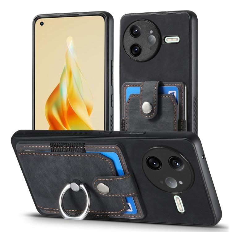 For Redmi K80 Pro / Poco F7 Ultra Retro Skin-feel Ring Card Wallet Phone Case