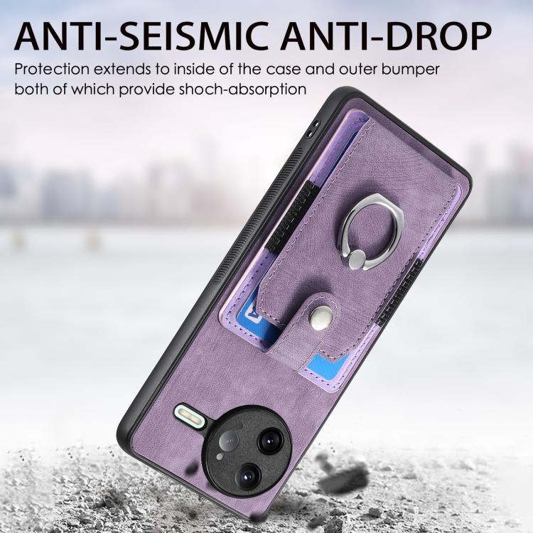 For Redmi K80 Pro / Poco F7 Ultra Retro Skin-feel Ring Card Wallet Phone Case
