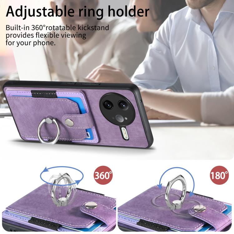 For Redmi K80 Pro / Poco F7 Ultra Retro Skin-feel Ring Card Wallet Phone Case