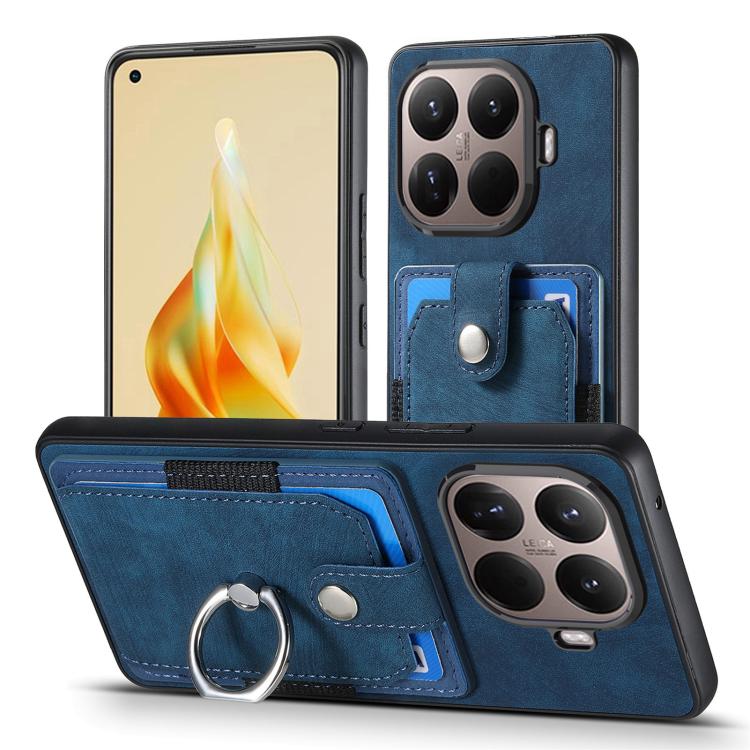 For Xiaomi 15T Pro Retro Skin-feel Ring Card Wallet Phone Case