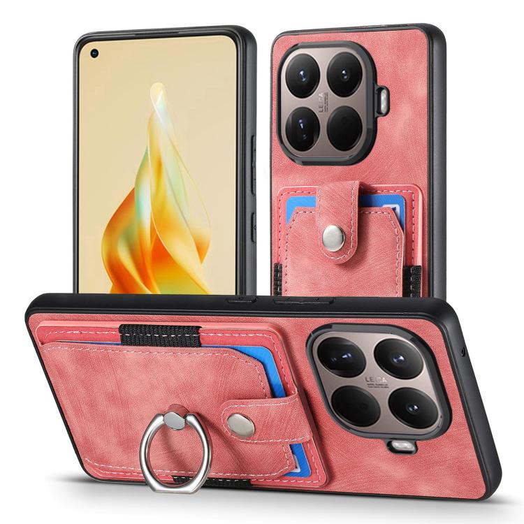 For Xiaomi 15T Pro Retro Skin-feel Ring Card Wallet Phone Case