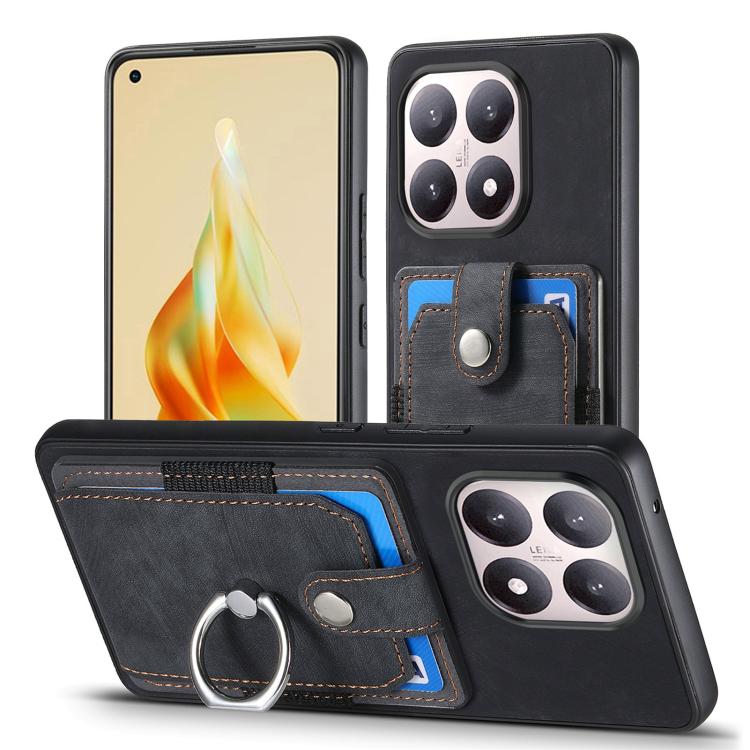 For Xiaomi 15T Retro Skin-feel Ring Card Wallet Phone Case