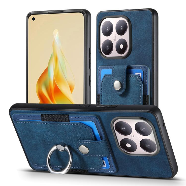 For Xiaomi 15T Retro Skin-feel Ring Card Wallet Phone Case