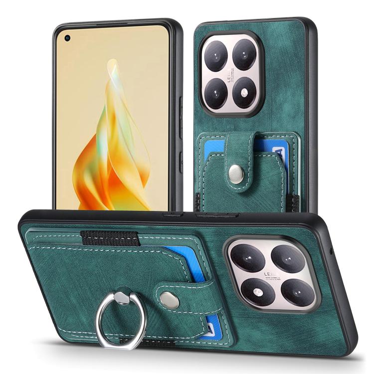 For Xiaomi 15T Retro Skin-feel Ring Card Wallet Phone Case