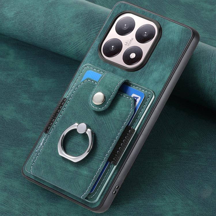 For Xiaomi 15T Retro Skin-feel Ring Card Wallet Phone Case