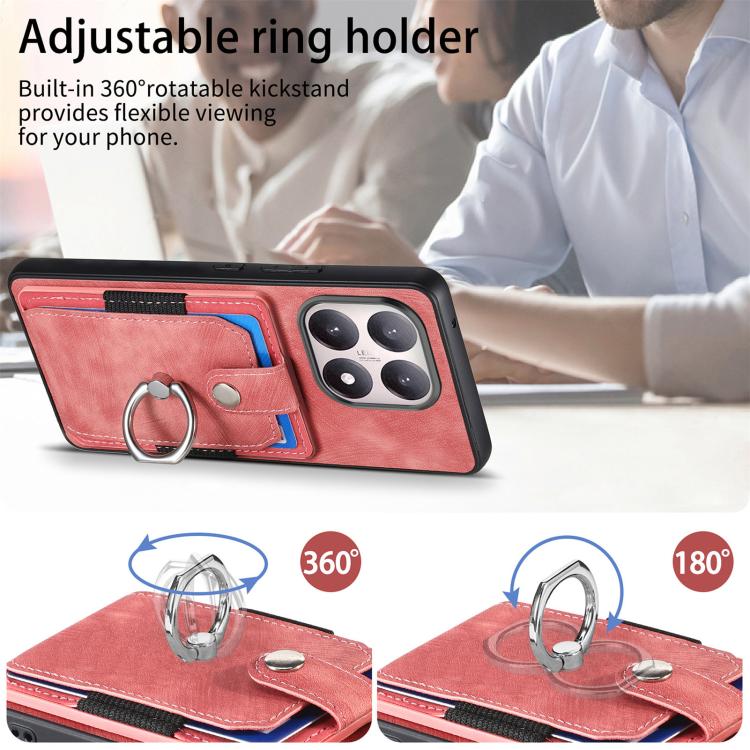 For Xiaomi 15T Retro Skin-feel Ring Card Wallet Phone Case