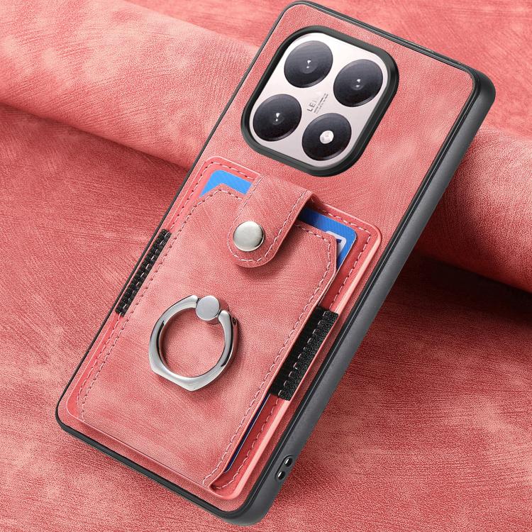 For Xiaomi 15T Retro Skin-feel Ring Card Wallet Phone Case