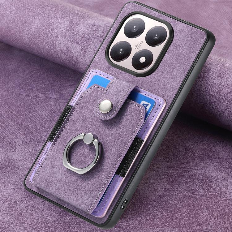 For Xiaomi 15T Retro Skin-feel Ring Card Wallet Phone Case