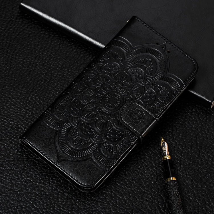 Mandala Embossing Pattern Horizontal Flip Leather Case for Galaxy A60, with Holder & Card Slots & Wallet & Photo Frame &  Lanyard