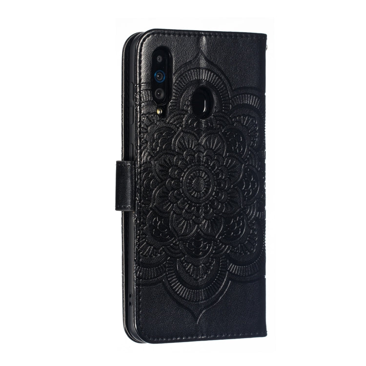 Mandala Embossing Pattern Horizontal Flip Leather Case for Galaxy A60, with Holder & Card Slots & Wallet & Photo Frame &  Lanyard