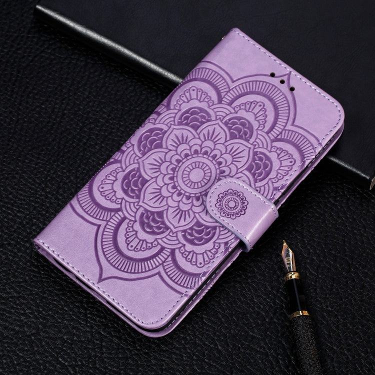 Mandala Embossing Pattern Horizontal Flip Leather Case for Galaxy A60, with Holder & Card Slots & Wallet & Photo Frame &  Lanyard