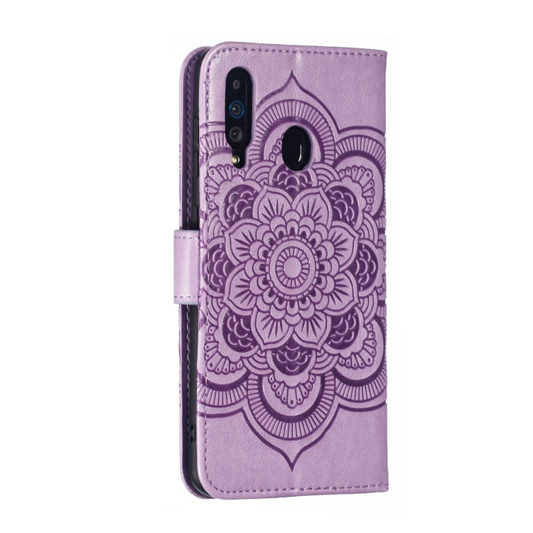 Mandala Embossing Pattern Horizontal Flip Leather Case for Galaxy A60, with Holder & Card Slots & Wallet & Photo Frame &  Lanyard