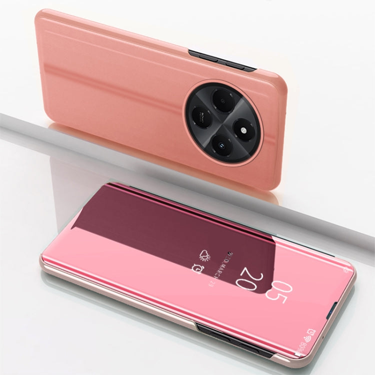 For Xiaomi Redmi 14C 4G Plated Mirror Horizontal Flip Leather Phone Case with Holder