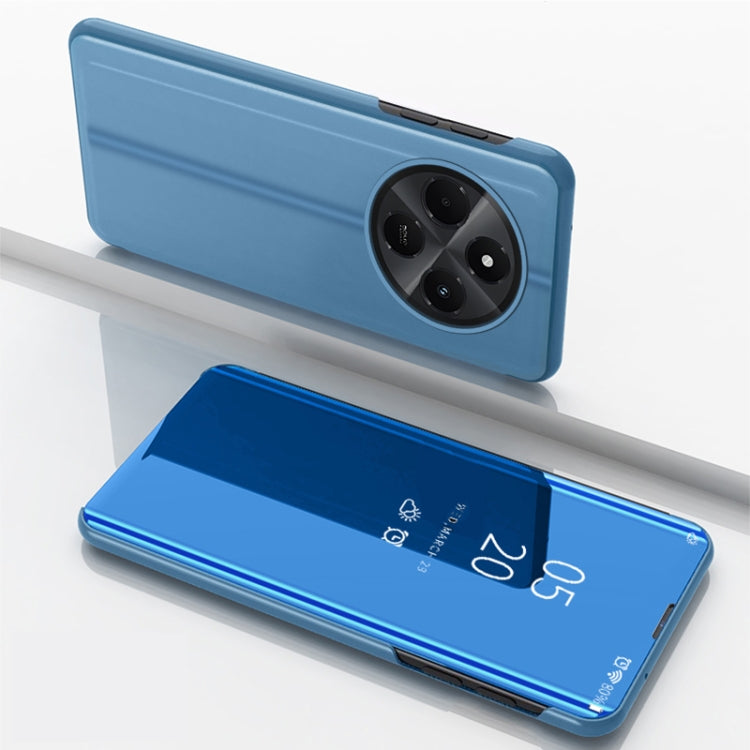 For Xiaomi Redmi 14C 4G Plated Mirror Horizontal Flip Leather Phone Case with Holder