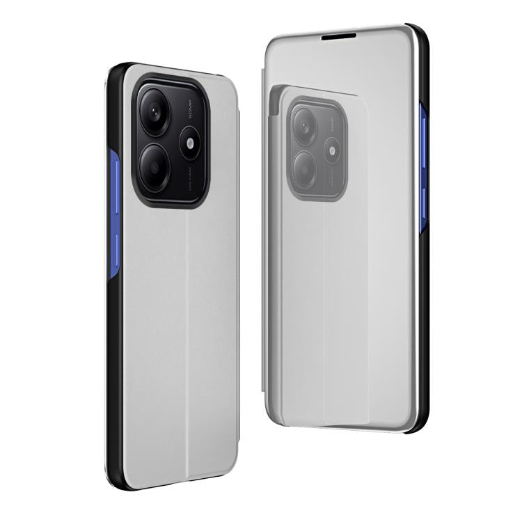 For Xiaomi Redmi Note 14 5G Plated Mirror Horizontal Flip Leather Phone Case with Holder