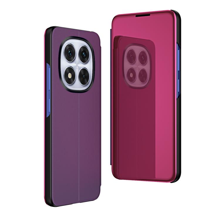 For Xiaomi Redmi Note 14 Pro 5G Plated Mirror Horizontal Flip Leather Phone Case with Holder