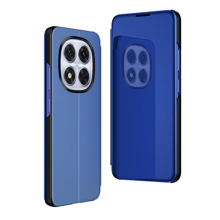 For Xiaomi Redmi Note 14 Pro 5G Plated Mirror Horizontal Flip Leather Phone Case with Holder