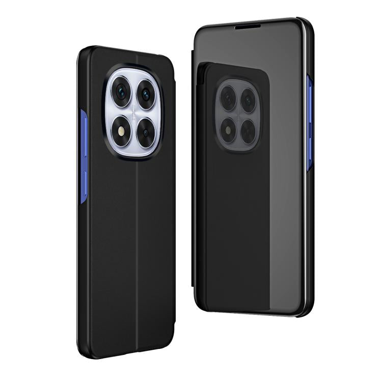 For Xiaomi Redmi Note 14 Pro 5G Plated Mirror Horizontal Flip Leather Phone Case with Holder