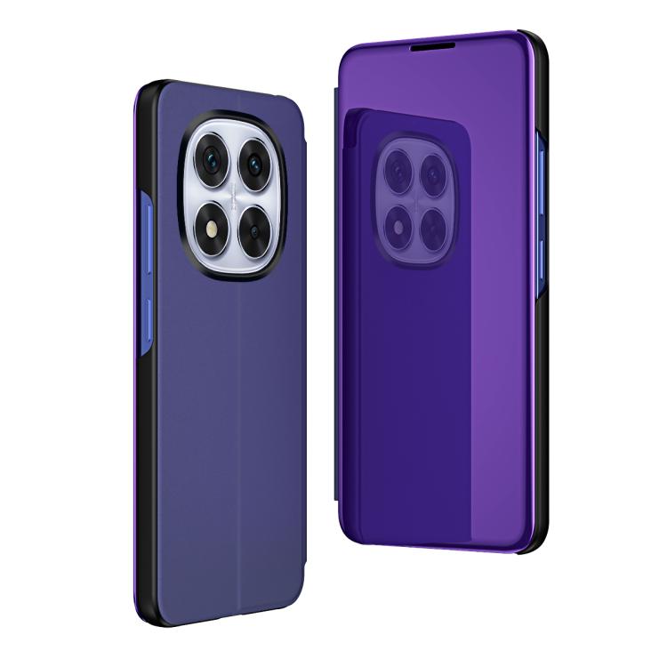 For Xiaomi Redmi Note 14 Pro 5G Plated Mirror Horizontal Flip Leather Phone Case with Holder