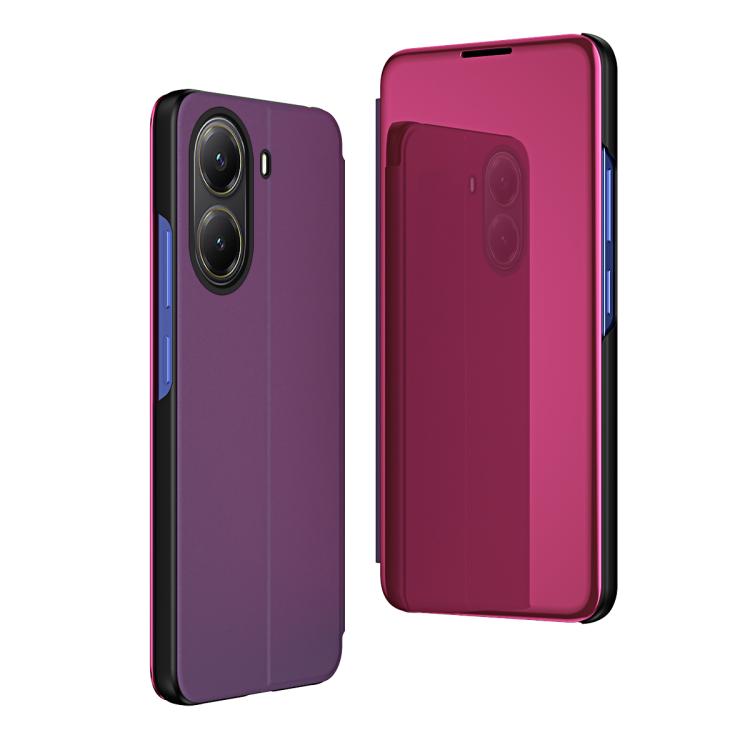 For Xiaomi  Poco X7 Pro Plated Mirror Horizontal Flip Leather Phone Case with Holder