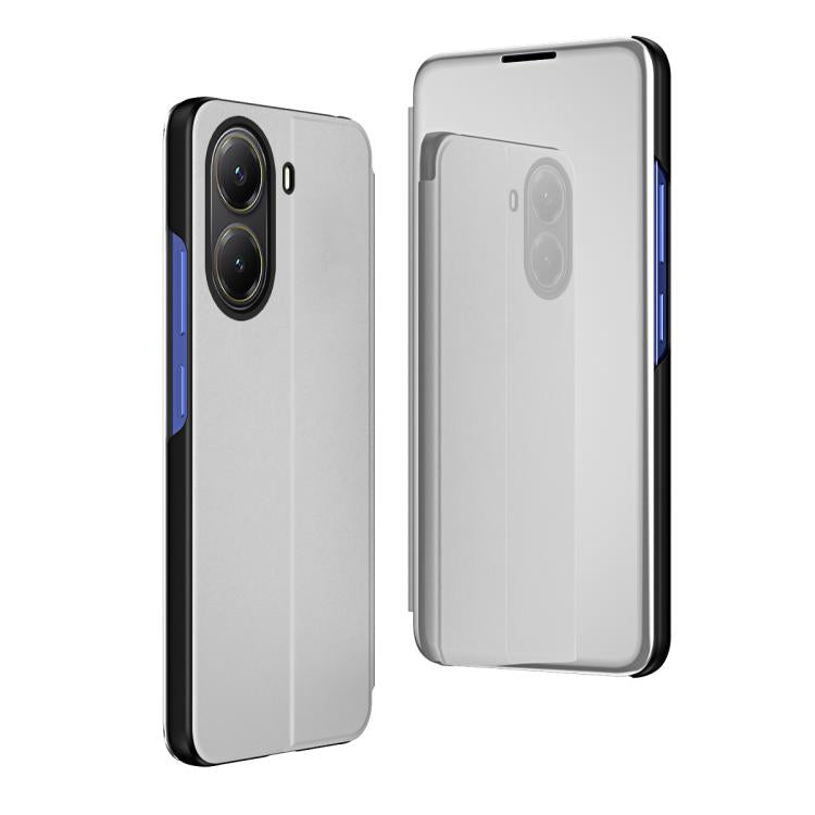 For Xiaomi  Poco X7 Pro Plated Mirror Horizontal Flip Leather Phone Case with Holder