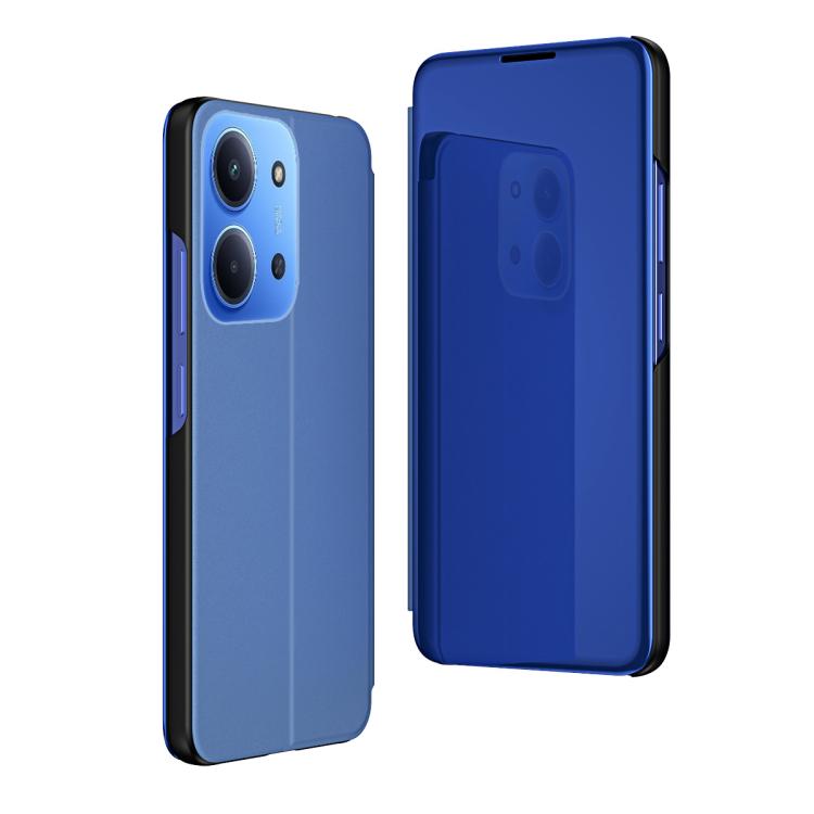 For Redmi 15C 5G / 4G EU 173mm Plated Mirror Horizontal Flip Leather Phone Case with Holder