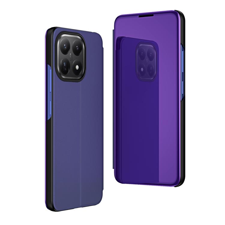 For Xiaomi 15T Plated Mirror Horizontal Flip Leather Phone Case with Holder