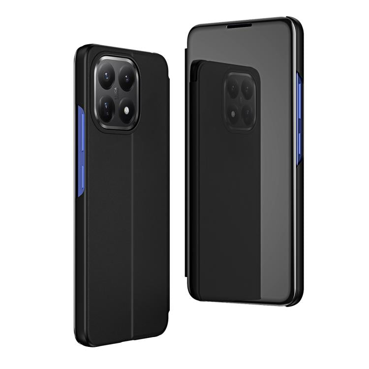 For Xiaomi 15T Plated Mirror Horizontal Flip Leather Phone Case with Holder