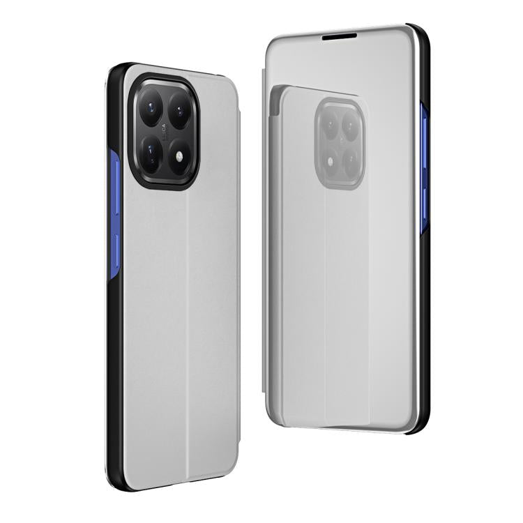 For Xiaomi 15T Plated Mirror Horizontal Flip Leather Phone Case with Holder