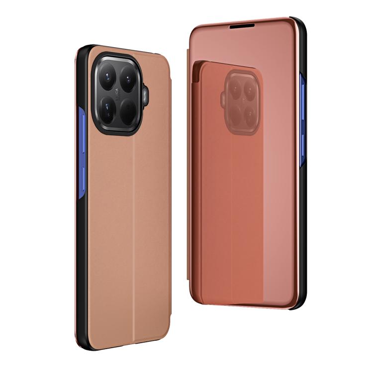 For Xiaomi 15T Pro Plated Mirror Horizontal Flip Leather Phone Case with Holder