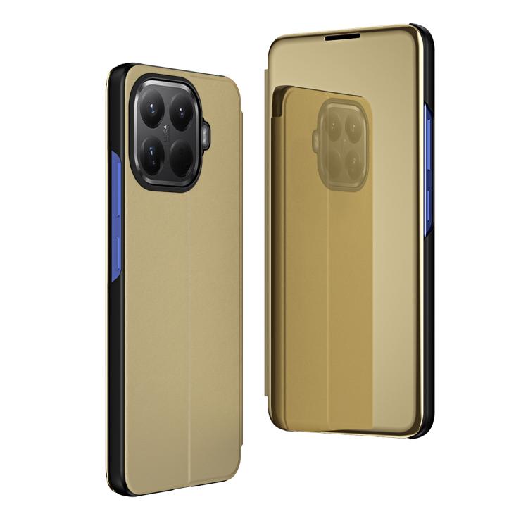 For Xiaomi 15T Pro Plated Mirror Horizontal Flip Leather Phone Case with Holder
